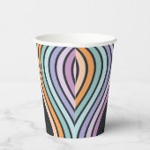 レトロパステルカラフルモダン誕生日の時代 紙コップ (右)