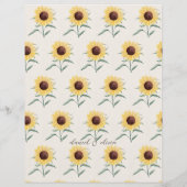 レトロパステルカラーデイジー結婚のメニュー (裏面)