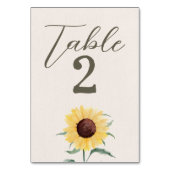 レトロパステルカラーデイジー結婚ズ テーブルナンバー (正面)