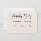 レトロパステルカラーデイジー結婚ズ 出欠カード (裏面)