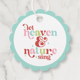 レトロパステルクリスマスレット天国と自然シング フェイバータグ