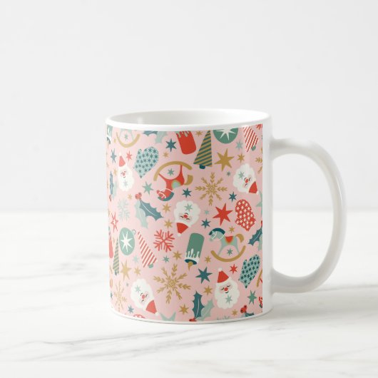 レトロパステルクリスマス コーヒーマグカップ (右)