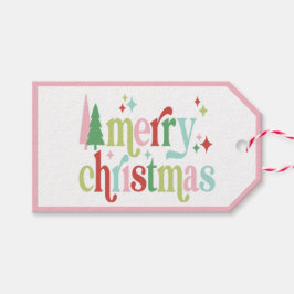 レトロパステルクリスマス |メリークリスマス ギフトタグ
