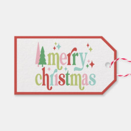 レトロパステルクリスマス |メリークリスマス ギフトタグ