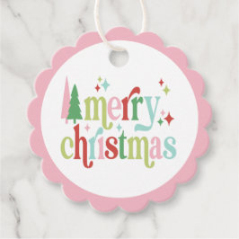 レトロパステルクリスマス |メリークリスマス フェイバータグ
