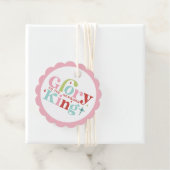 レトロパステルクリスマス 王への栄光生まれたばかりの| フェイバータグ (インサイチュ)