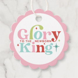 レトロパステルクリスマス 王への栄光生まれたばかりの| フェイバータグ