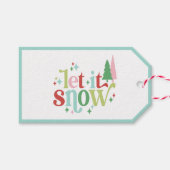 レトロパステルクリスマス | Let it Snow ギフトタグ (正面(横))