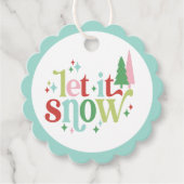 レトロパステルクリスマス | Let it Snow フェイバータグ (正面)