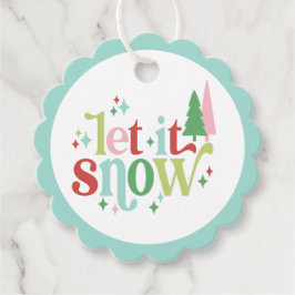 レトロパステルクリスマス | Let it Snow フェイバータグ