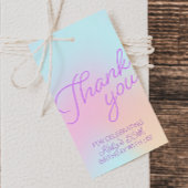 レトロパステルグラディエントありがとうお願い ギフトタグ