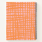 レトロパステルグリッド抽象芸術パターンのパーソナル化 ノートブック (裏面)