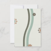 レトロパステルグリーンブラウンキュートベビードラゴン サンキューカード (裏面)