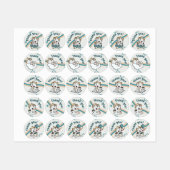 レトロパステルグレーブルーベビードラゴンサンキュー ラベル (シート)