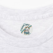 レトロパステルグレーブルーベビードラゴンサンキュー ラベル (貼付)