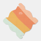 レトロパステルジオメトリックアートカスタムウェディングキュート フェイバーボックス (折り畳みなし)