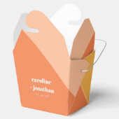 レトロパステルジオメトリックアートカスタムウェディングキュート フェイバーボックス (オープン)