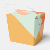 レトロパステルジオメトリックアートカスタムウェディングキュート フェイバーボックス (裏面サイド)