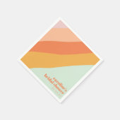レトロパステルジオメトリックアートカスタムブライダルシャワー スタンダードカクテルナプキン (角)