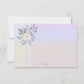 レトロパステルスクリプトベビー写真誕生のお知らせ サンキューカード (裏面)