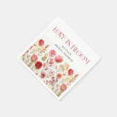 レトロパステルピンクボホワイルドフラワーブライダルシャワー スタンダードカクテルナプキン (角)