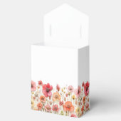 レトロパステルピンクボホワイルドフラワーブライダルシャワー フェイバーボックス (オープン)