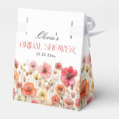 レトロパステルピンクボホワイルドフラワーブライダルシャワー フェイバーボックス (裏面サイド)