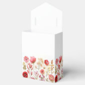 レトロパステルピンクボホワイルドフラワーブライダルシャワー フェイバーボックス (オープン)