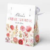 レトロパステルピンクボホワイルドフラワーブライダルシャワー フェイバーボックス (裏面サイド)