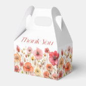 レトロパステルピンクボホワイルドフラワー結婚ズ フェイバーボックス (裏面サイド)