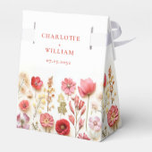 レトロパステルピンクボホワイルドフラワー結婚ズ フェイバーボックス (裏面サイド)