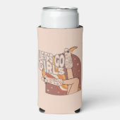 レトロパステルピンクロデオバチェロレッテブライド スリム缶クーラー (Seltzer正面)