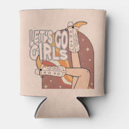 レトロパステルピンクロデオバチェロレッテブライド 缶クーラー