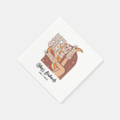 レトロパステルピンクロデオバチェロレッテ スタンダードカクテルナプキン (角)