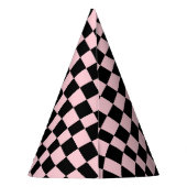 レトロパステルピンク&ブラック パーティーハット (裏面)