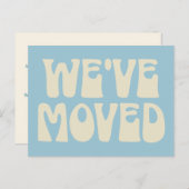 レトロパステルブルーミニマリスト新しいアドレスPo ポストカード (正面/裏面)