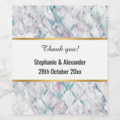 レトロパステルマーブルダイヤモンド ワインラベル (シングルラベル)