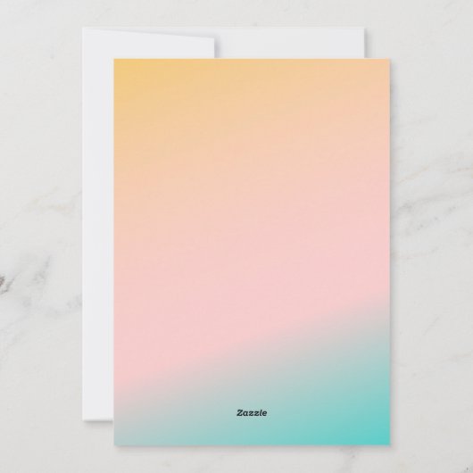 レトロパステルメリーグラデ結婚した結婚ィエントの写真 シーズンカード (裏面)