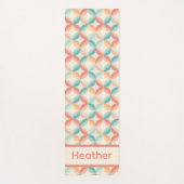 レトロパステルモノグラム ヨガマット (正面)