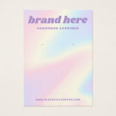 レトロパステルレインボーパープルイヤリングカード (正面)