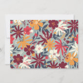 レトロパステルワイルドフラワーカスタムサンキューユー サンキューカード (裏面)