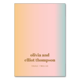 レトロパステル結婚グラデーショカスタムン座席表 テーブルナンバー