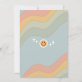 レトロパステル 1歳誕生日招待状 招待状 (裏面)