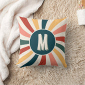 レトロパタクールーンモノグラム装飾用クッション クッション (ブランケット)