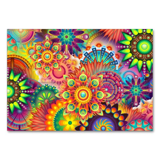 レトロパタファンキーーン抽象芸術ボー テーブルナンバー (正面)