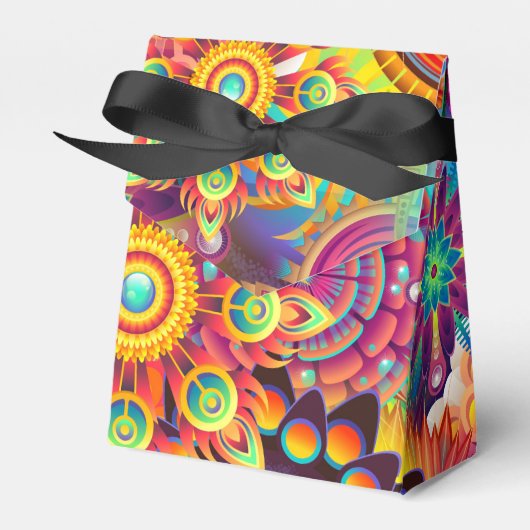 レトロパタファンキーーン抽象芸術ボー フェイバーボックス (正面サイド)