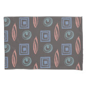 レトロパタモダンーンブルーバラ金ゴールドミント 枕カバー (正面左)