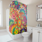 レトロパターファンキーン抽象芸術ボヘミア シャワーカーテン (インサイチュ)