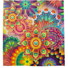 レトロパターファンキーン抽象芸術ボヘミア シャワーカーテン