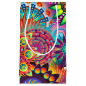 レトロパターファンキーン抽象芸術ボヘミア スモールペーパーバッグ (正面)